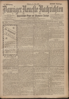 Danziger Neueste Nachrichten : unparteiisches Organ und allgemeiner Anzeiger121/1898