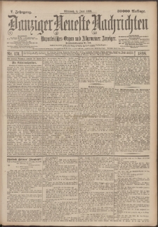 Danziger Neueste Nachrichten : unparteiisches Organ und allgemeiner Anzeiger 131/1898