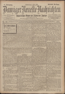 Danziger Neueste Nachrichten : unparteiisches Organ und allgemeiner Anzeiger 132/1898