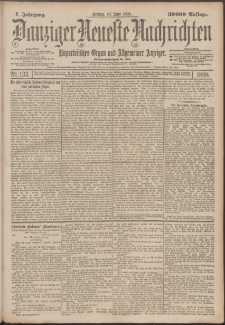 Danziger Neueste Nachrichten : unparteiisches Organ und allgemeiner Anzeiger 133/1898