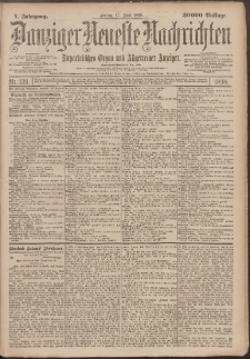 Danziger Neueste Nachrichten : unparteiisches Organ und allgemeiner Anzeiger 139/1898