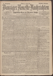 Danziger Neueste Nachrichten : unparteiisches Organ und allgemeiner Anzeiger 141/1898