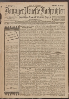 Danziger Neueste Nachrichten : unparteiisches Organ und allgemeiner Anzeiger 145/1898