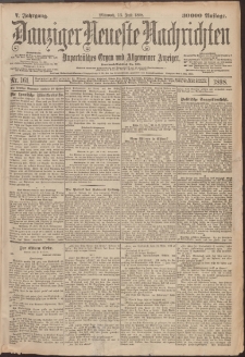 Danziger Neueste Nachrichten : unparteiisches Organ und allgemeiner Anzeiger 161/1898