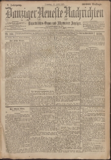 Danziger Neueste Nachrichten : unparteiisches Organ und allgemeiner Anzeiger 166/1898