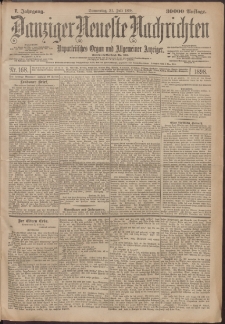 Danziger Neueste Nachrichten : unparteiisches Organ und allgemeiner Anzeiger 168/1898