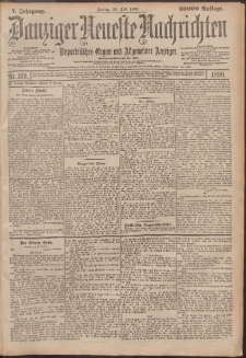Danziger Neueste Nachrichten : unparteiisches Organ und allgemeiner Anzeiger 169/1898