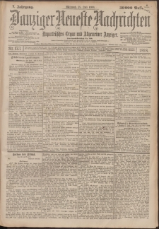 Danziger Neueste Nachrichten : unparteiisches Organ und allgemeiner Anzeiger 173/1898