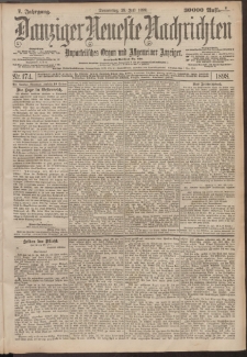 Danziger Neueste Nachrichten : unparteiisches Organ und allgemeiner Anzeiger 174/1898