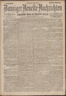 Danziger Neueste Nachrichten : unparteiisches Organ und allgemeiner Anzeiger 175/1898