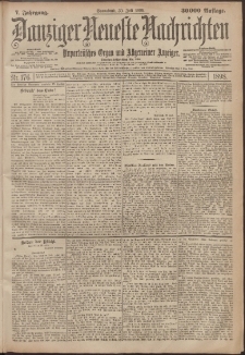 Danziger Neueste Nachrichten : unparteiisches Organ und allgemeiner Anzeiger 176/1898