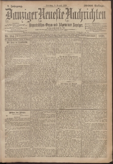 Danziger Neueste Nachrichten : unparteiisches Organ und allgemeiner Anzeiger 184/1898