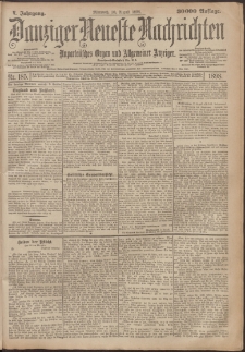 Danziger Neueste Nachrichten : unparteiisches Organ und allgemeiner Anzeiger 185/1898