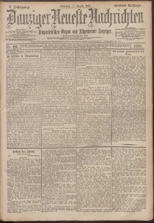 Danziger Neueste Nachrichten : unparteiisches Organ und allgemeiner Anzeiger191/1898