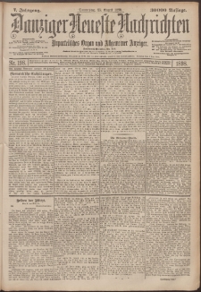 Danziger Neueste Nachrichten : unparteiisches Organ und allgemeiner Anzeiger 198/1898