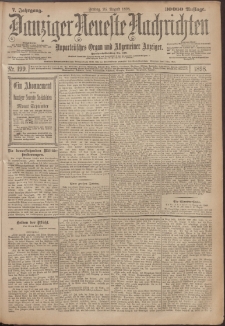 Danziger Neueste Nachrichten : unparteiisches Organ und allgemeiner Anzeiger 199/1898