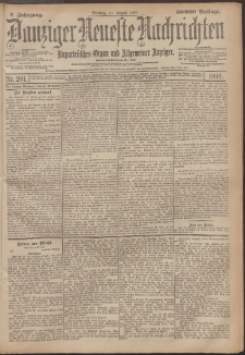 Danziger Neueste Nachrichten : unparteiisches Organ und allgemeiner Anzeiger 201/1898
