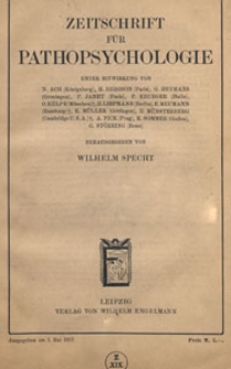 Zeitschrift für Pathopsychologie, 1912 H. 1
