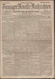 Danziger Neueste Nachrichten : unparteiisches Organ und allgemeiner Anzeiger 203/1898