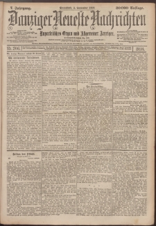 Danziger Neueste Nachrichten : unparteiisches Organ und allgemeiner Anzeiger 206/1898