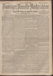 Danziger Neueste Nachrichten : unparteiisches Organ und allgemeiner Anzeiger 204/1898