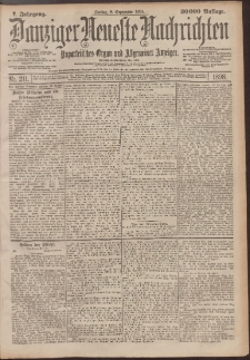 Danziger Neueste Nachrichten : unparteiisches Organ und allgemeiner Anzeiger 211/1898