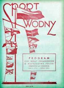 Sport Wodny, 1937, nr 13 program 18. regat