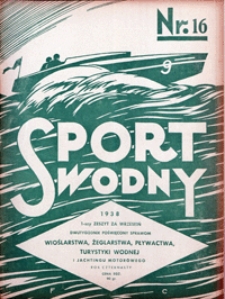 Sport Wodny, 1938, nr 16