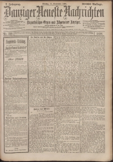 Danziger Neueste Nachrichten : unparteiisches Organ und allgemeiner Anzeiger 219/1898