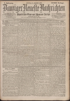 Danziger Neueste Nachrichten : unparteiisches Organ und allgemeiner Anzeiger 220/1898