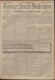Danziger Neueste Nachrichten : unparteiisches Organ und allgemeiner Anzeiger 223/1898
