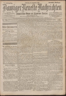 Danziger Neueste Nachrichten : unparteiisches Organ und allgemeiner Anzeiger 226/1898