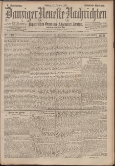 Danziger Neueste Nachrichten : unparteiisches Organ und allgemeiner Anzeiger 243/1898