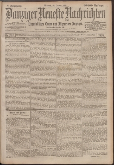Danziger Neueste Nachrichten : unparteiisches Organ und allgemeiner Anzeiger 245/1898