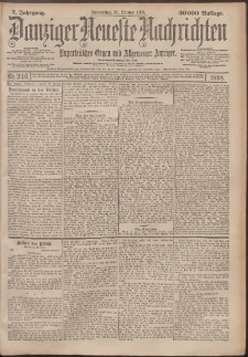 Danziger Neueste Nachrichten : unparteiisches Organ und allgemeiner Anzeiger 246/1898