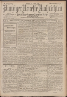 Danziger Neueste Nachrichten : unparteiisches Organ und allgemeiner Anzeiger 249/1898