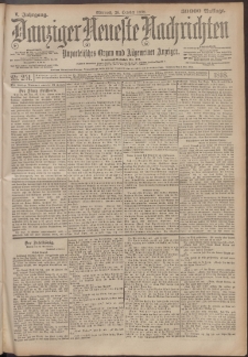 Danziger Neueste Nachrichten : unparteiisches Organ und allgemeiner Anzeiger 251/1898