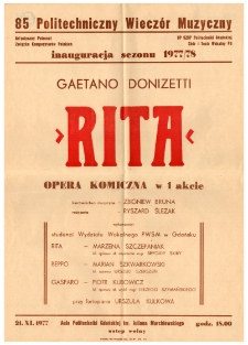 Gaetano Donizetti "Rita" : opera komiczna w 1 akcie