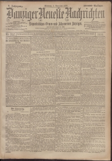 Danziger Neueste Nachrichten : unparteiisches Organ und allgemeiner Anzeiger 257/1898
