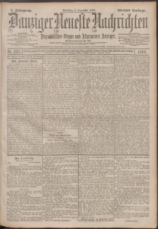 Danziger Neueste Nachrichten : unparteiisches Organ und allgemeiner Anzeiger 262/1898