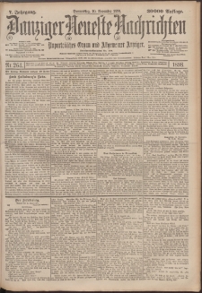 Danziger Neueste Nachrichten : unparteiisches Organ und allgemeiner Anzeiger 264/1898