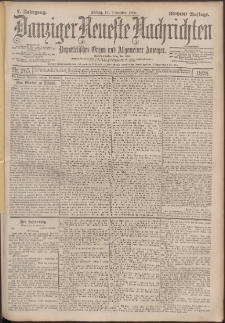 Danziger Neueste Nachrichten : unparteiisches Organ und allgemeiner Anzeiger 265/1898