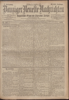 Danziger Neueste Nachrichten : unparteiisches Organ und allgemeiner Anzeiger 267/1898