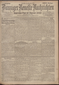 Danziger Neueste Nachrichten : unparteiisches Organ und allgemeiner Anzeiger 268/1898