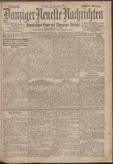 Danziger Neueste Nachrichten : unparteiisches Organ und allgemeiner Anzeiger 268/1898