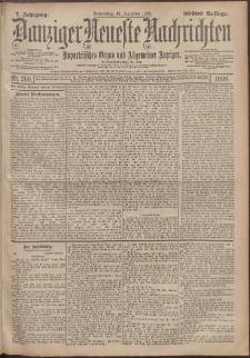 Danziger Neueste Nachrichten : unparteiisches Organ und allgemeiner Anzeiger 269/1898