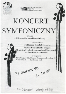 Koncert symfoniczny : otwiera cykl koncertów muzyki symfonicznej