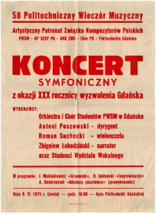 Koncert symfoniczny z okazji XXX rocznicy wyzwolenia Gdańska