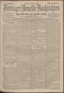 Danziger Neueste Nachrichten : unparteiisches Organ und allgemeiner Anzeiger 279/1898
