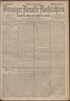 Danziger Neueste Nachrichten : unparteiisches Organ und allgemeiner Anzeiger 285/1898